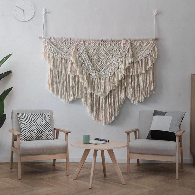 Extra Large Handmade Macrame Tapestry Wall Hanging - Decor Home