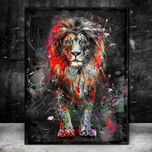 Load image into Gallery viewer, Abstract Lion Graffiti Art Canvas Print
