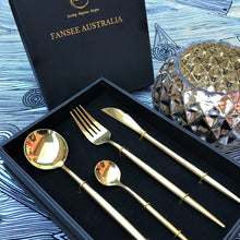 Load image into Gallery viewer, 16 Piece Gold Cutlery Set
