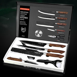 6 Pcs Stainless Steel Kitchen Knives Scissor Peeler Set Gift Box