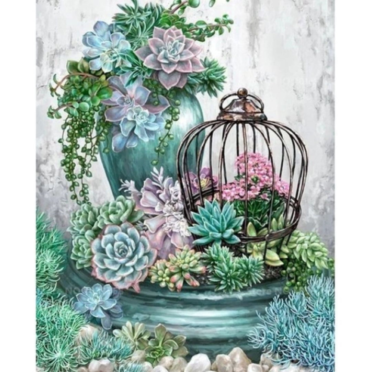 Painting By Numbers Kit - Succulent Pot