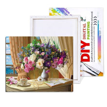 Load image into Gallery viewer, Painting By Numbers Kit - Colourful Flowers Art
