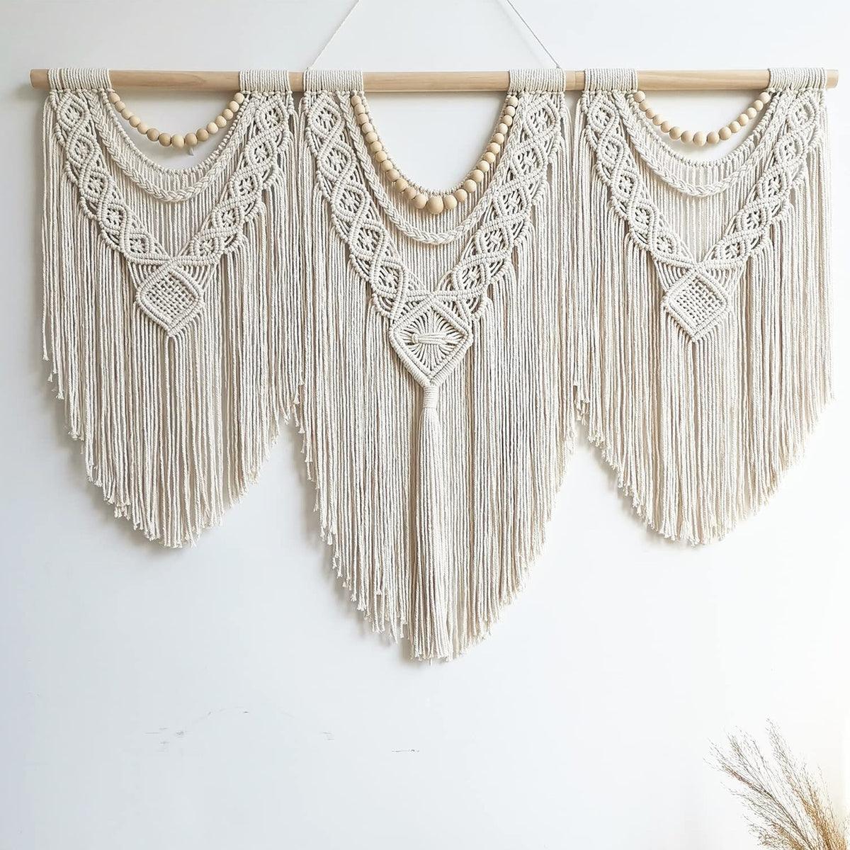 Lovingly Handwoven Cotton Macrame Wall Hanging - Decor Home