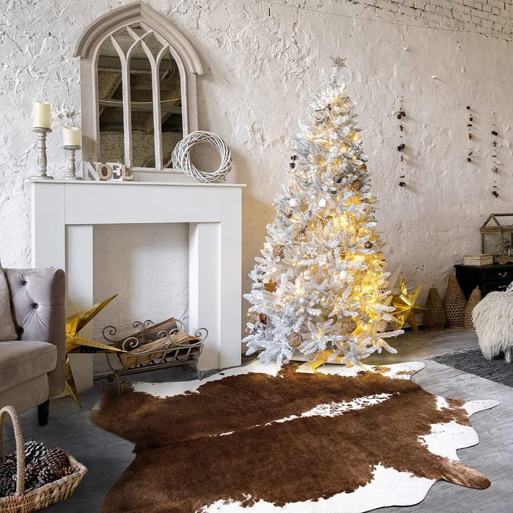 Extra Large Khaki Cowhide Rug - Decor Home