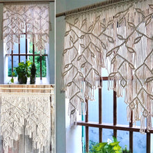 Load image into Gallery viewer, 100% Handwoven Macrame Leaf Curtain
