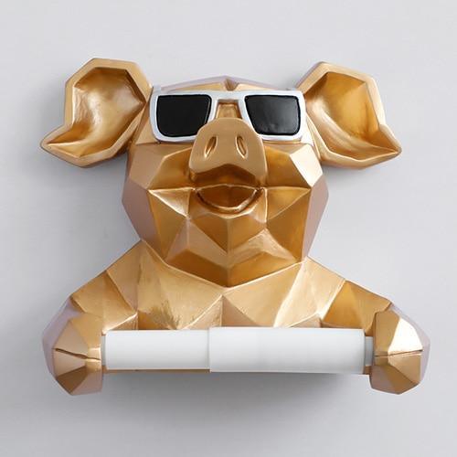 Wall Mount Animal Toilet Roll Holder - Decor Home