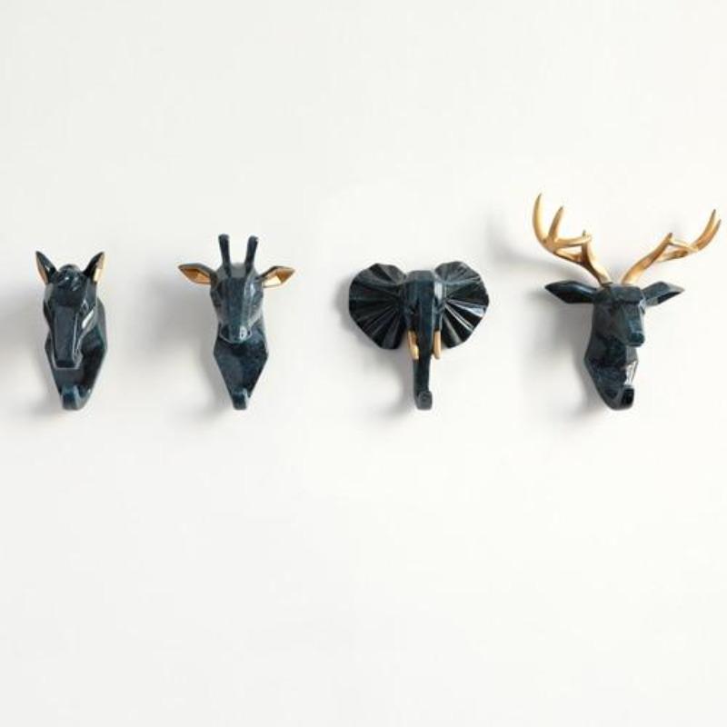 Adorable Animals Head Hooks For Wall (4 Pcs Set) - Decor Home