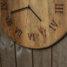 Load image into Gallery viewer, Artisian Handcrafted Oak Wood Wall Clock - For Home Decor
