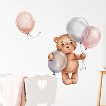 Load image into Gallery viewer, Baby Bear With Balloons Wall Stickers - Fansee Australia
