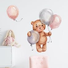 Load image into Gallery viewer, Baby Bear With Balloons Wall Stickers - Fansee Australia
