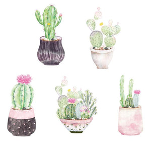 Beautiful Cactus Potted Wall Stickers - Fansee Australia