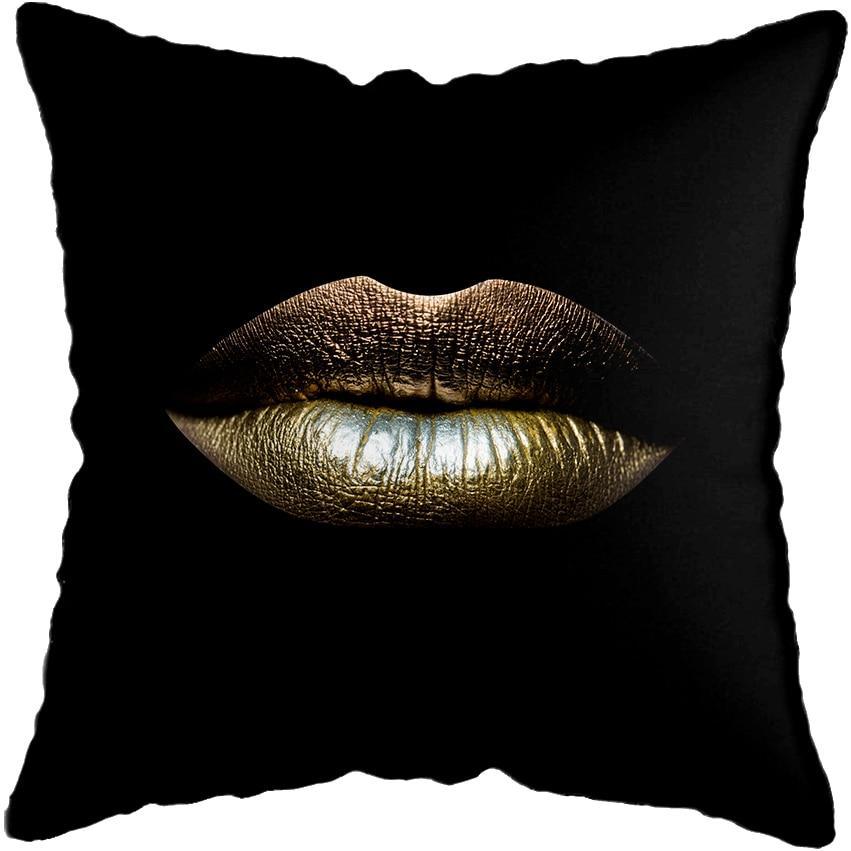 Black and Gold Beauty Art Cushion Covers - Decor Home