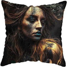 Load image into Gallery viewer, Black and Gold Beauty Art Cushion Covers - For Home Decor

