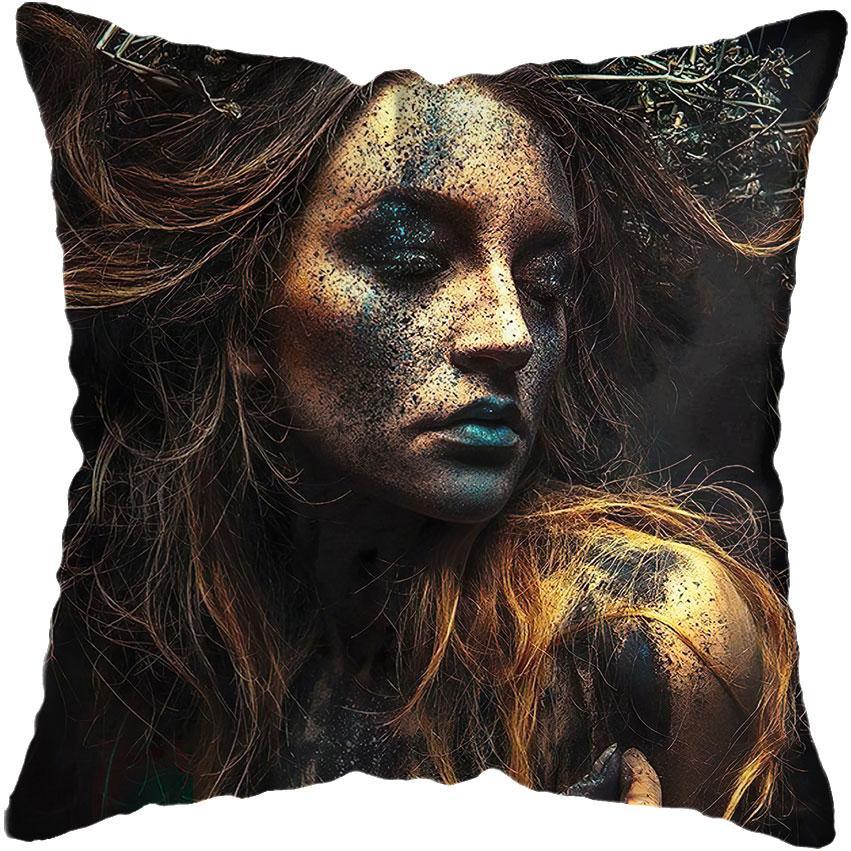 Black and Gold Beauty Art Cushion Covers - Decor Home