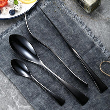 Load image into Gallery viewer, Black Stainless Steel Cutlery Set (16 Piece Set) - For Home Decor
