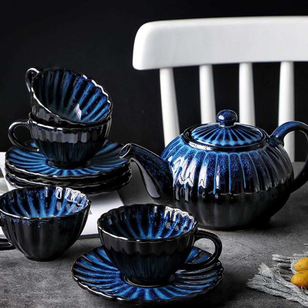 Handmade Blue Teapot Set - Decor Home