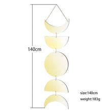 Load image into Gallery viewer, Boho Style Acrylic Gold Colour Moon Phase Garland Wall Art - Fansee Australia
