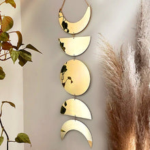 Load image into Gallery viewer, Boho Style Acrylic Gold Colour Moon Phase Garland Wall Art - Fansee Australia
