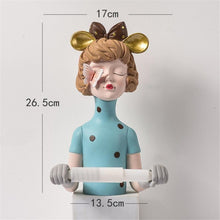 Load image into Gallery viewer, Chic Girl Toilet Roll Holder Blue - Fansee Australia
