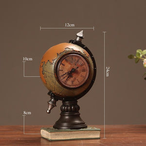 Classic Retro Globe Clock - For Home Decor