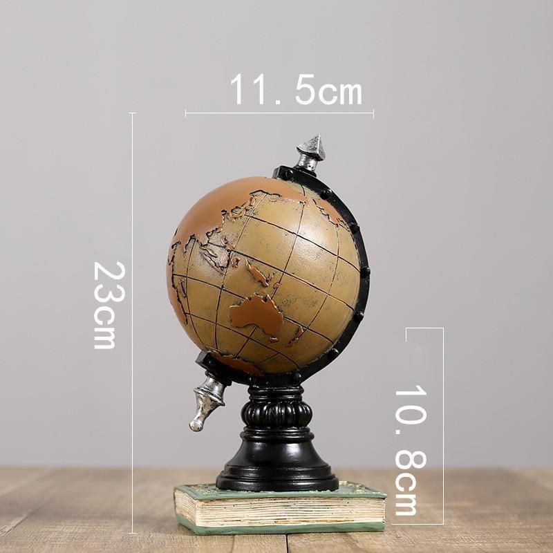 Classic Retro Globe Clock - Decor Home