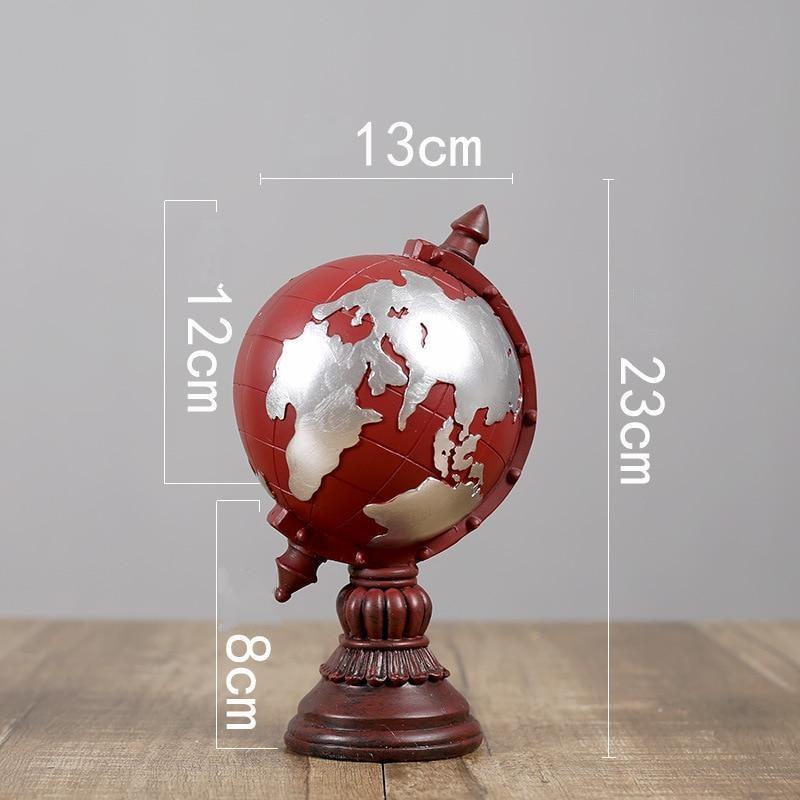Classic Retro Globe Clock - Decor Home