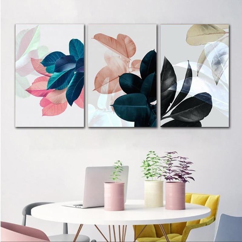 Vibrant Leaves Wall Art Prints (60x80cm) - Decor Home