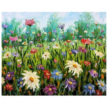 Load image into Gallery viewer, Colourful Flowers Paint By Numbers Kit (40x50cm Framed Canvas) - Fansee Australia

