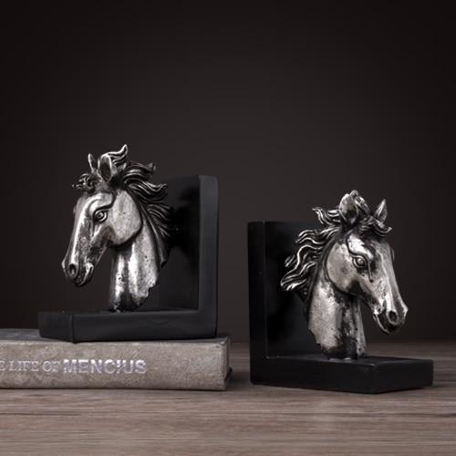 Vintage Silver Horse Bookend - Decor Home