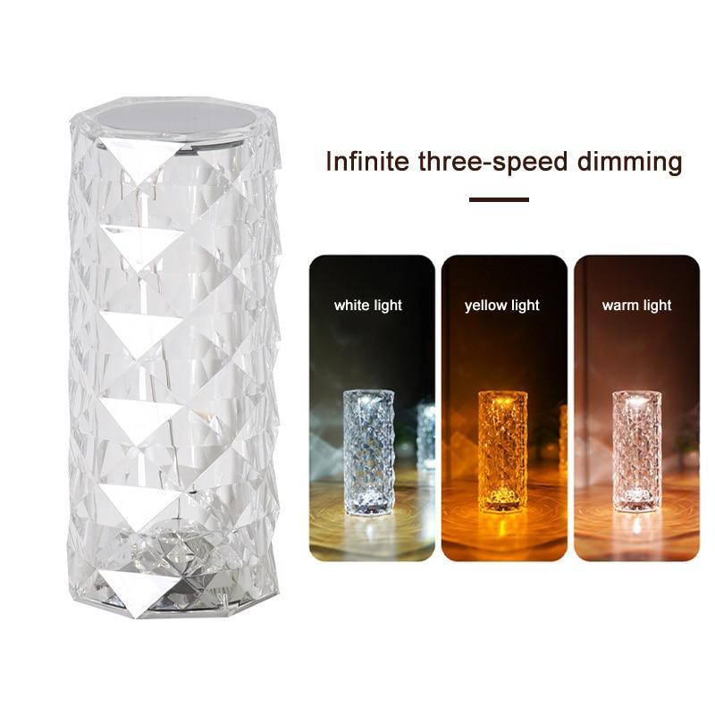 Crystal LED USB Dimmable - White - Decor Home