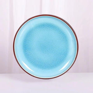 Dinner Plates 22 cm (4 Piece Plate Set-Aqua d’Amour) - For Home Decor
