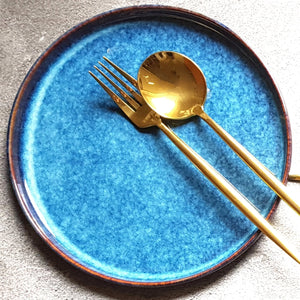 Dinner Plates - Australian Blue Medium (21.5 cm 4 Piece Dinner Plate Set) - For Home Decor