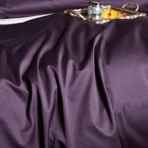 Lavish Egyptian Cotton Quilt Cover Set Embroidered Deep Purple - For Home Decor