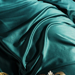 Embroidery Bed Sheet Set - GREEN - For Home Decor