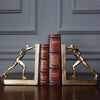 European Style Retro Creative Study Room Wine Cabinet Office Decoration Ornaments Sports People Pushing Objects Bookends - For Home Decor