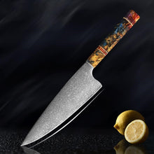 Load image into Gallery viewer, Exclusive High Quality Damascus Steel Chef Knife Set - 5 Pcs Set - Fansee Australia
