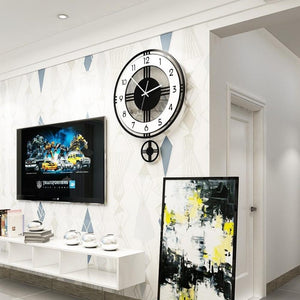Extra Large Silent Pendulum Wall Clock - For Home Decor