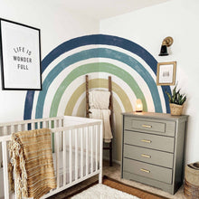 Load image into Gallery viewer, Extra Large Watercolour Blue Rainbow Fabric Wall Sticker - Fansee Australia
