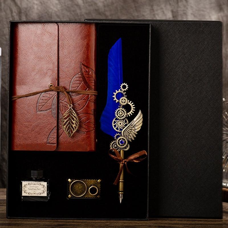 Feather Dip Pen Calligraphy Quill Pen Set Gift Box - Decor Home