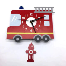 Load image into Gallery viewer, Fire Truck Kid&#39;s Wall Clock - Fansee Australia
