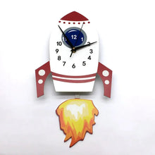 Load image into Gallery viewer, Flying Rocket Kid&#39;s Wall Clock - Fansee Australia
