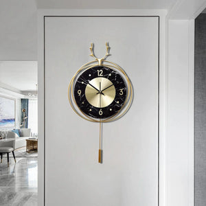 Golden Deer Head Luxury Wall Clock - Fansee Australia