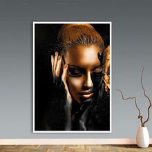 Load image into Gallery viewer, Golden Girl In Black Wall Art Canvas Print (60x90cm) - Fansee Australia
