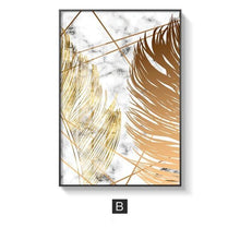 Load image into Gallery viewer, Golden Leaf Canvas Prints (3 Pcs Set - 60x80cm) - For Home Decor
