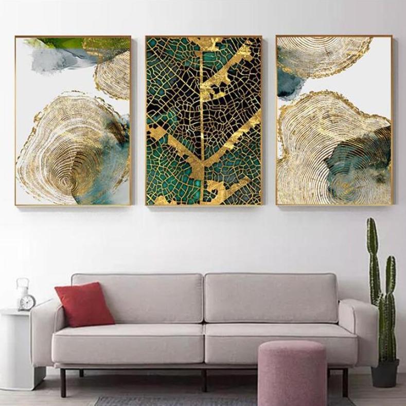 Abstract Leaf Veins Wall Art Canvas Prints (50x70cm) - Decor Home