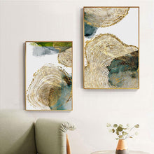 Load image into Gallery viewer, Golden Leaf Vein Abstract Wall Art (50x70cm) - For Home Decor
