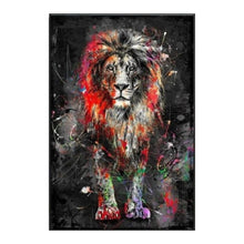 Load image into Gallery viewer, Graffiti Abstract Lion Framed Wall Art (70x100cm) - Fansee Australia
