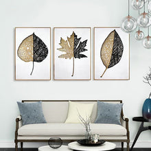 Load image into Gallery viewer, Hand Crafted Mixed Medium Leaf Framed Wall Art - 3 Pcs Set (60x90cm) - Fansee Australia
