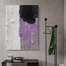 Load image into Gallery viewer, Hand Painted Purple White Mixed Media Art Ready To Hang Oil Painting - Fansee Australia
