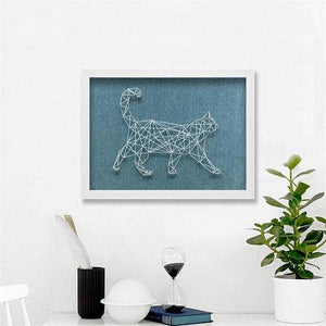 Handmade 3D Framed Wall Art Cute Cat - (30x40cm) - Fansee Australia